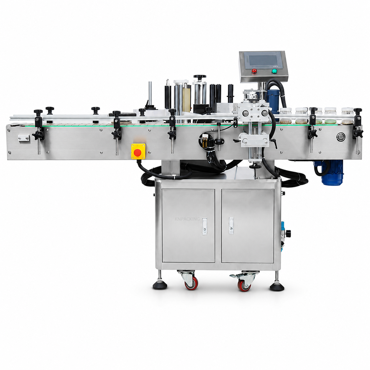 เครื่องติดฉลากกระป๋องและขวดกลมอัตโนมัติ รุ่น MT-200