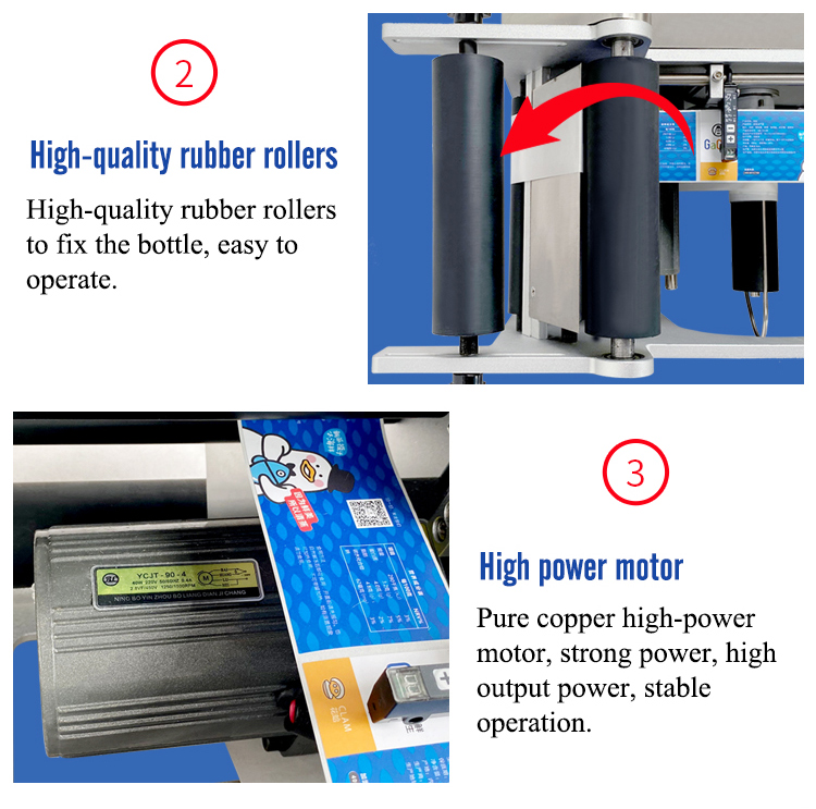 MT 50 labeling machine labeler bottle manual labeling