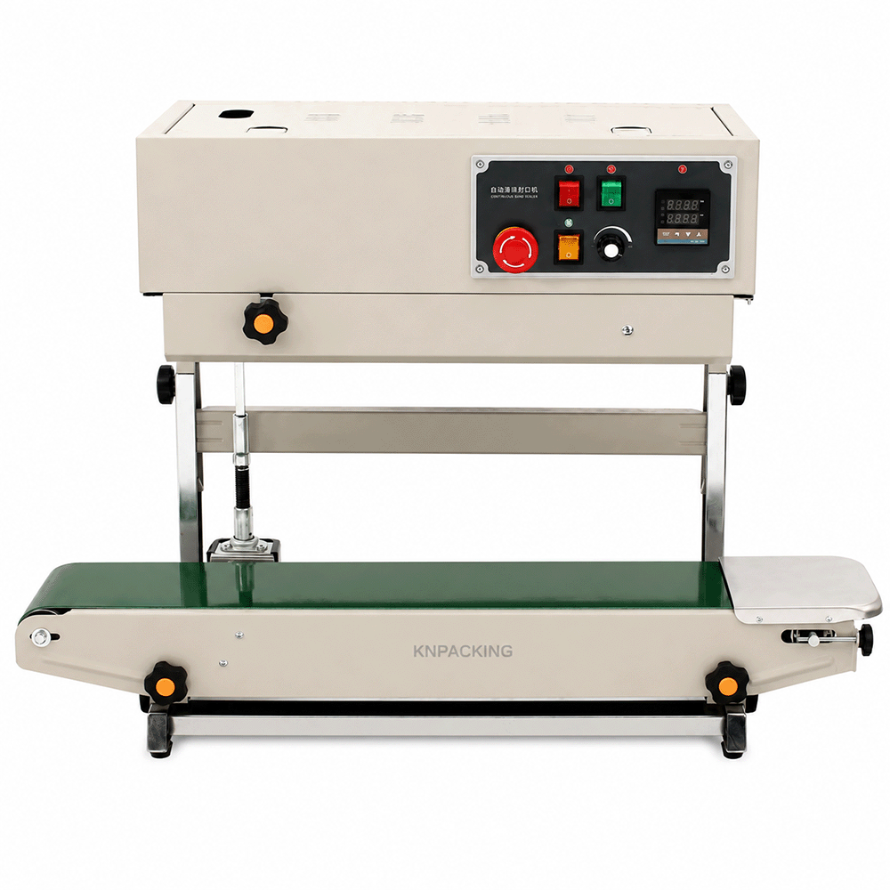 เครื่องซีลสายพานแนวตั้ง รุ่น FR880LW Stainless Body