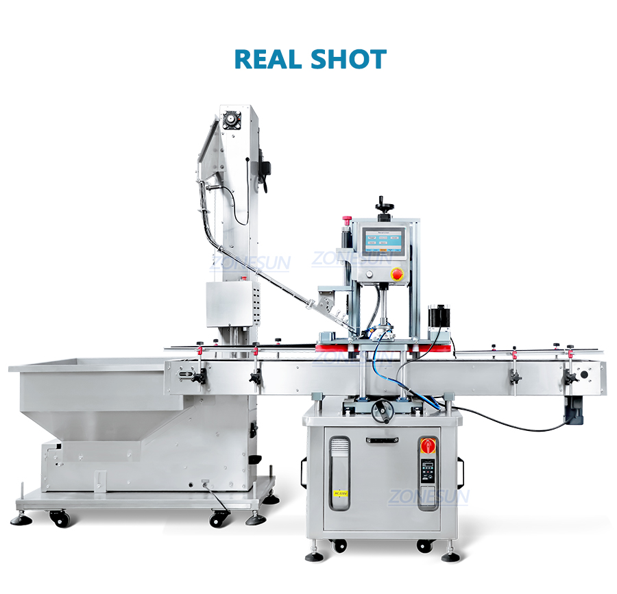 Automatic Servo Motor Round Jam Capping Machine with Cap Elevator